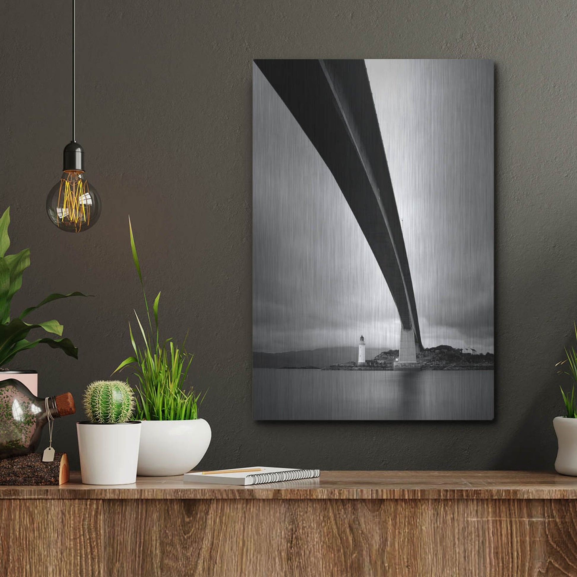 Luxe Metal Art 'Skye Bridge' by Nina Papiorek, Metal Wall Art,12x16