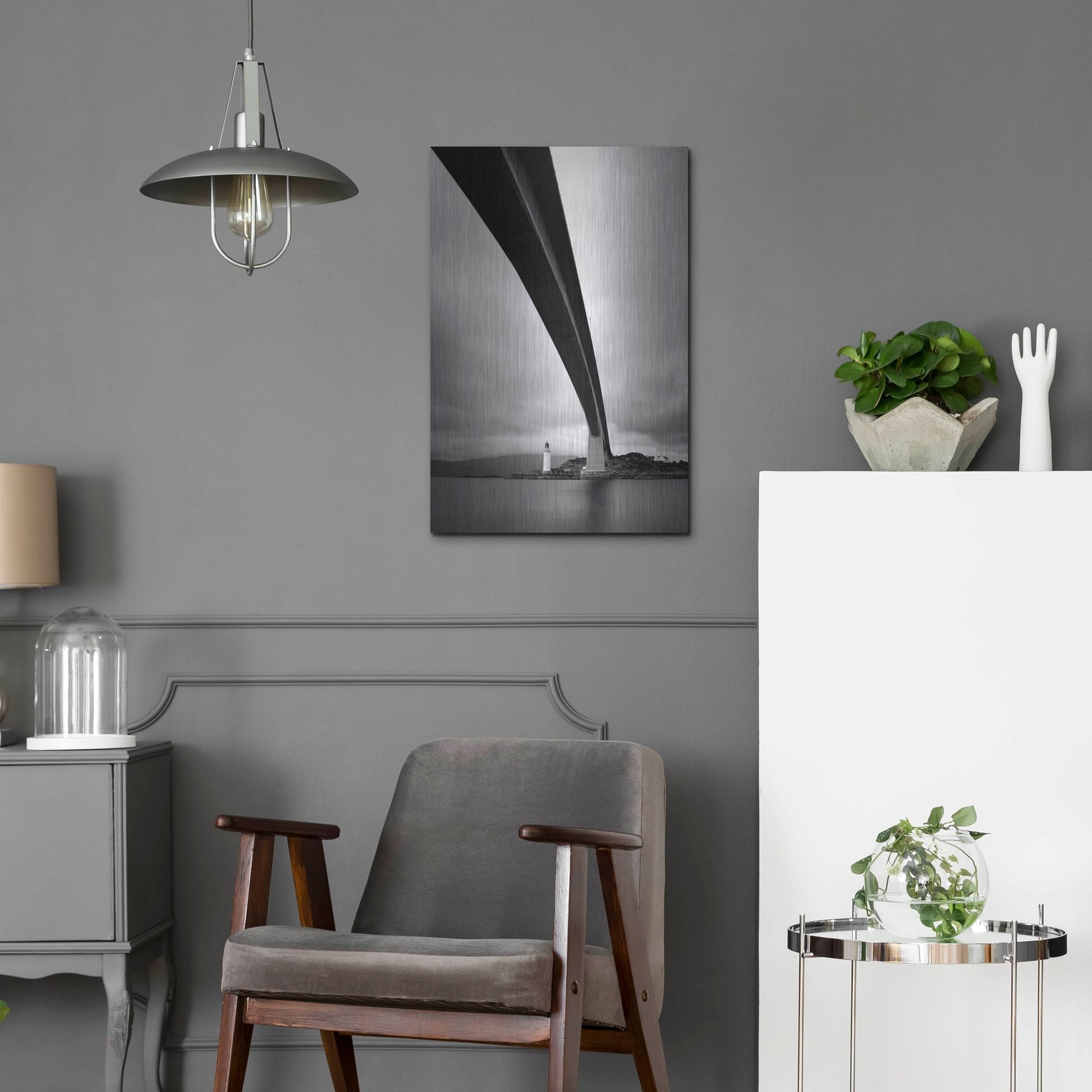 Luxe Metal Art 'Skye Bridge' by Nina Papiorek, Metal Wall Art,16x24