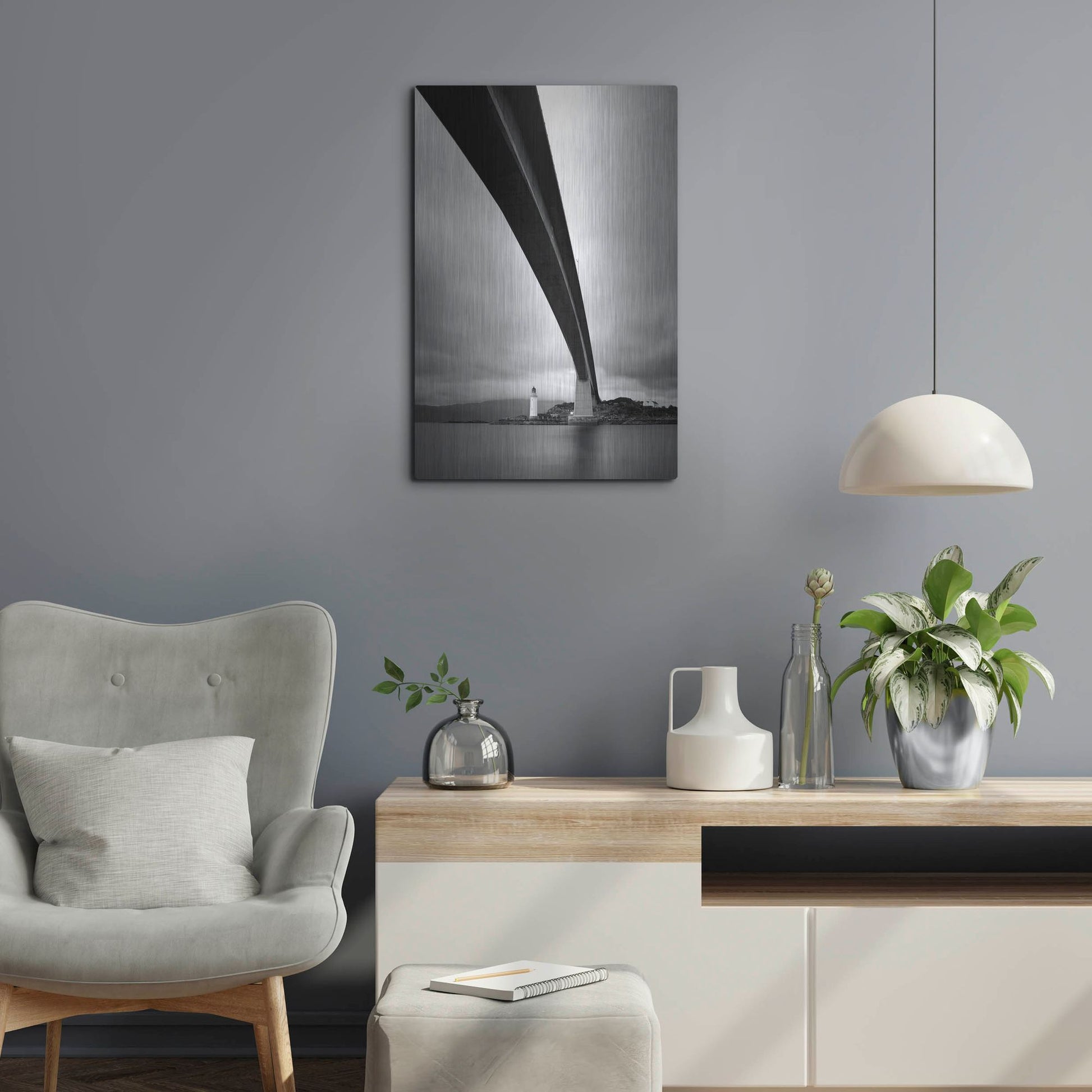 Luxe Metal Art 'Skye Bridge' by Nina Papiorek, Metal Wall Art,16x24