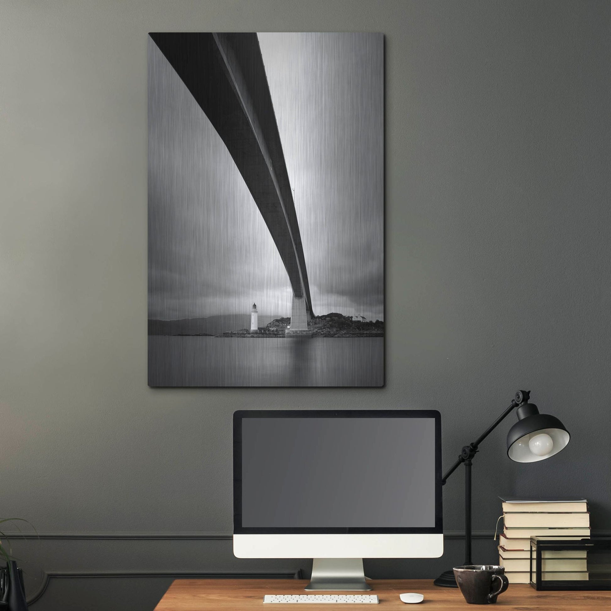 Luxe Metal Art 'Skye Bridge' by Nina Papiorek, Metal Wall Art,24x36