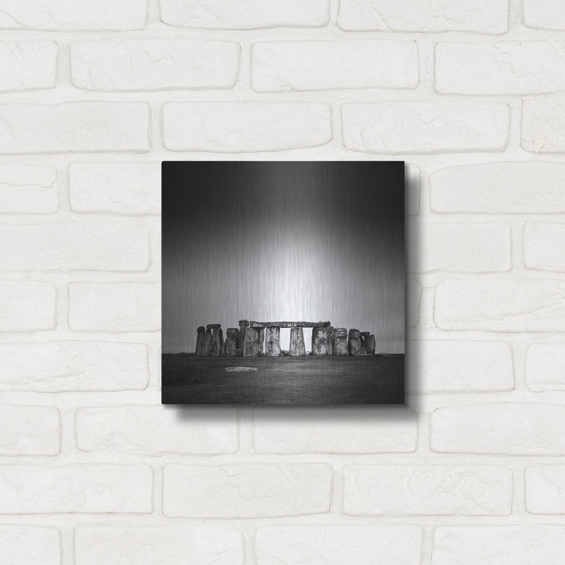 Luxe Metal Art 'Stonehenge' by Nina Papiorek, Metal Wall Art,12x12