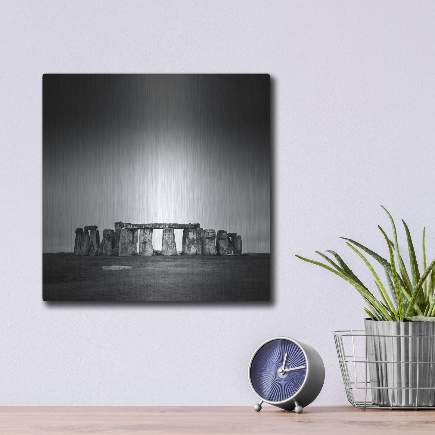 Luxe Metal Art 'Stonehenge' by Nina Papiorek, Metal Wall Art,12x12