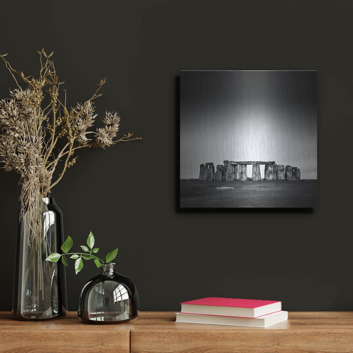 Luxe Metal Art 'Stonehenge' by Nina Papiorek, Metal Wall Art,12x12