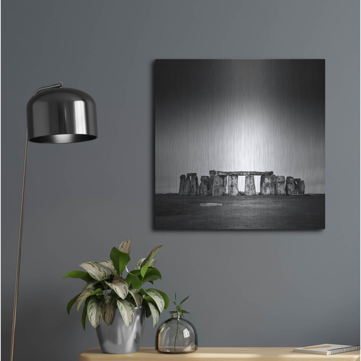 Luxe Metal Art 'Stonehenge' by Nina Papiorek, Metal Wall Art,24x24