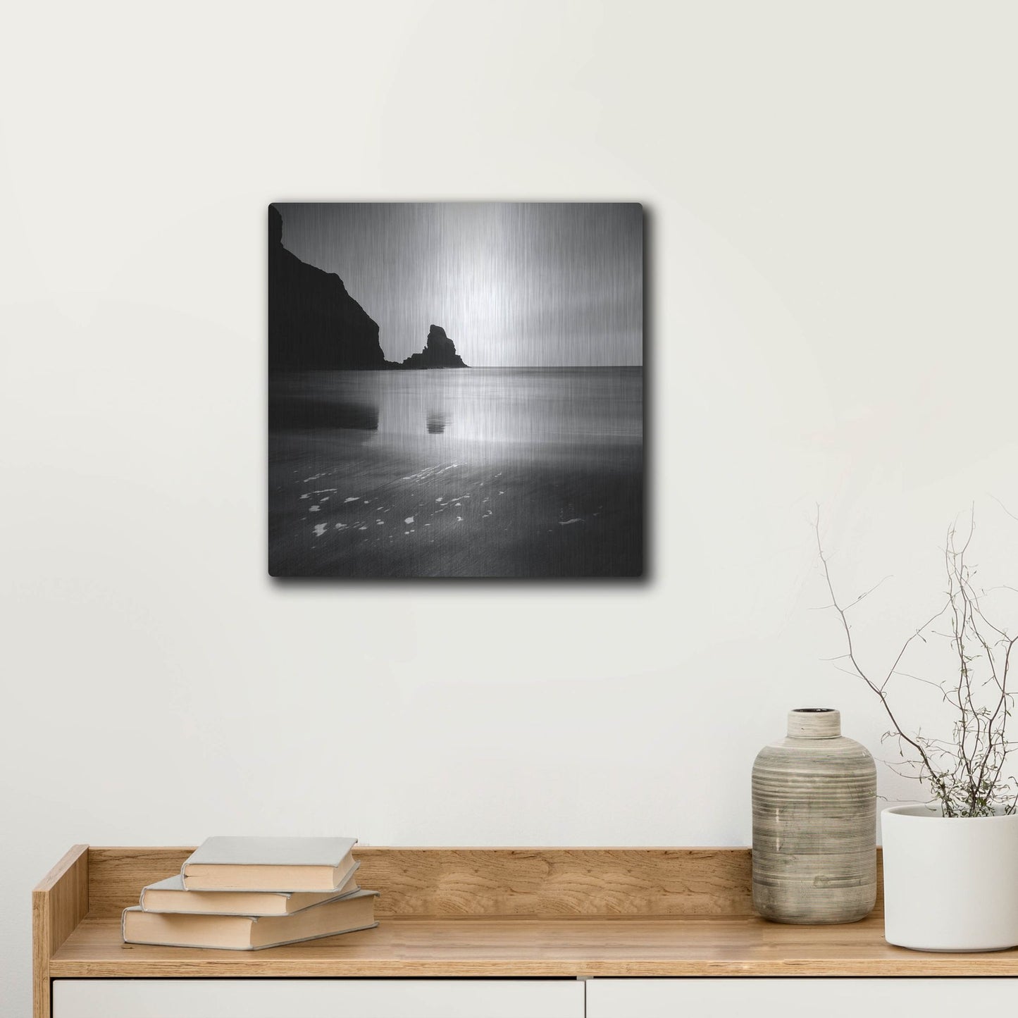 Luxe Metal Art 'Talisker Bay' by Nina Papiorek, Metal Wall Art,12x12