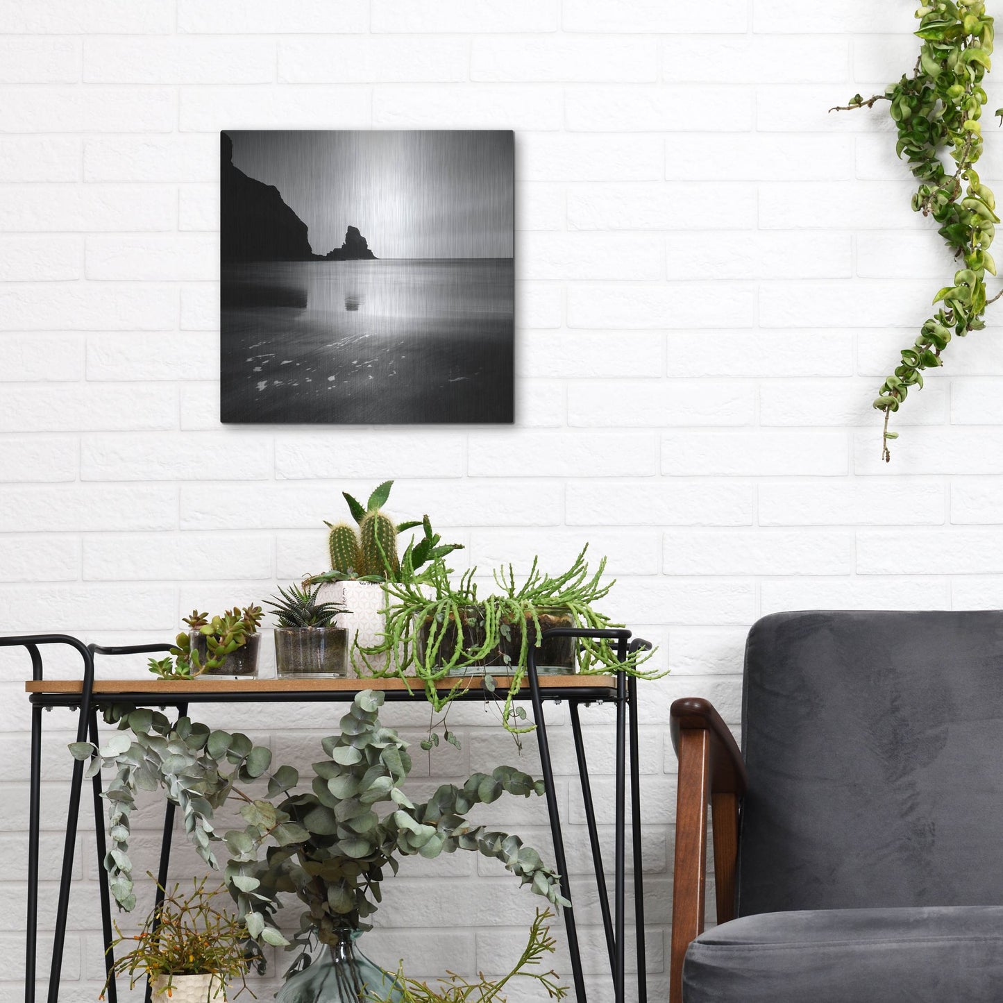 Luxe Metal Art 'Talisker Bay' by Nina Papiorek, Metal Wall Art,12x12