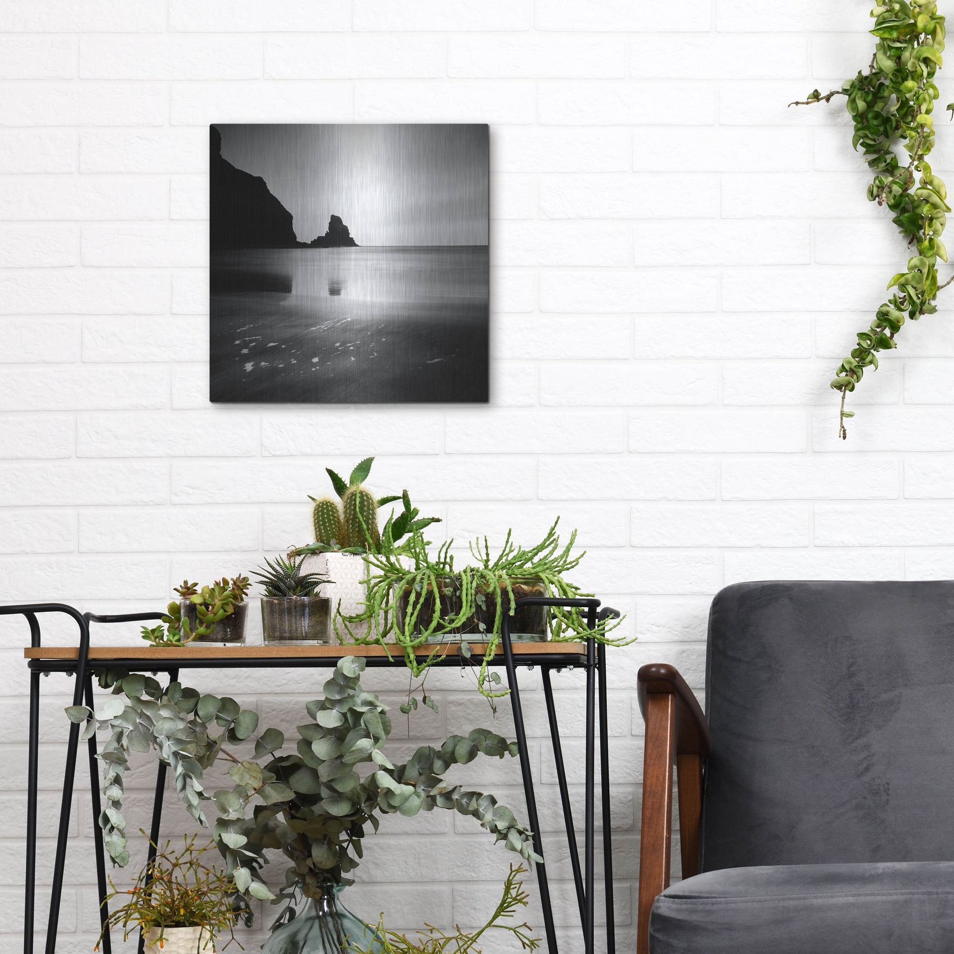 Luxe Metal Art 'Talisker Bay' by Nina Papiorek, Metal Wall Art,12x12