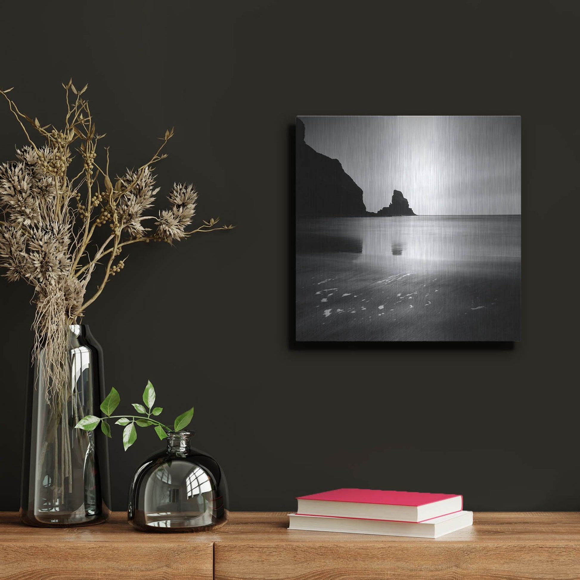 Luxe Metal Art 'Talisker Bay' by Nina Papiorek, Metal Wall Art,12x12