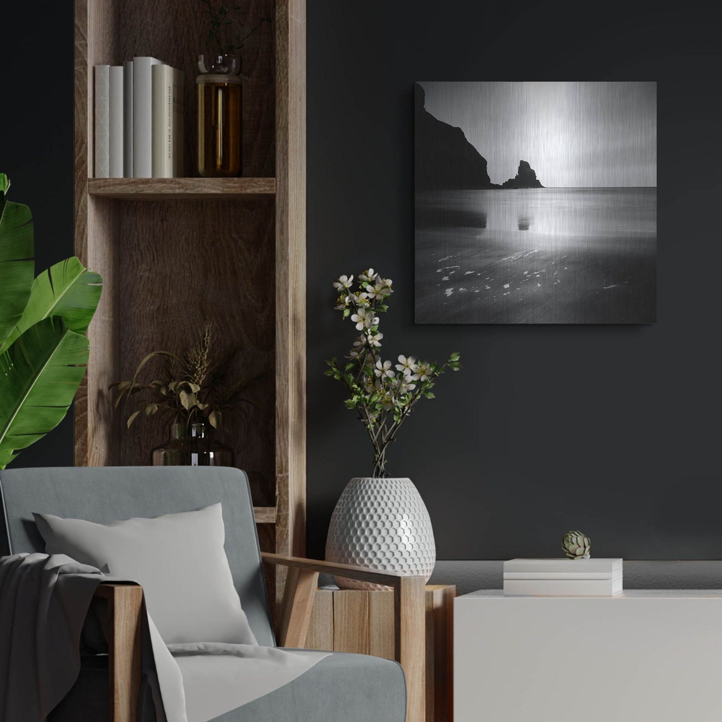 Luxe Metal Art 'Talisker Bay' by Nina Papiorek, Metal Wall Art,24x24