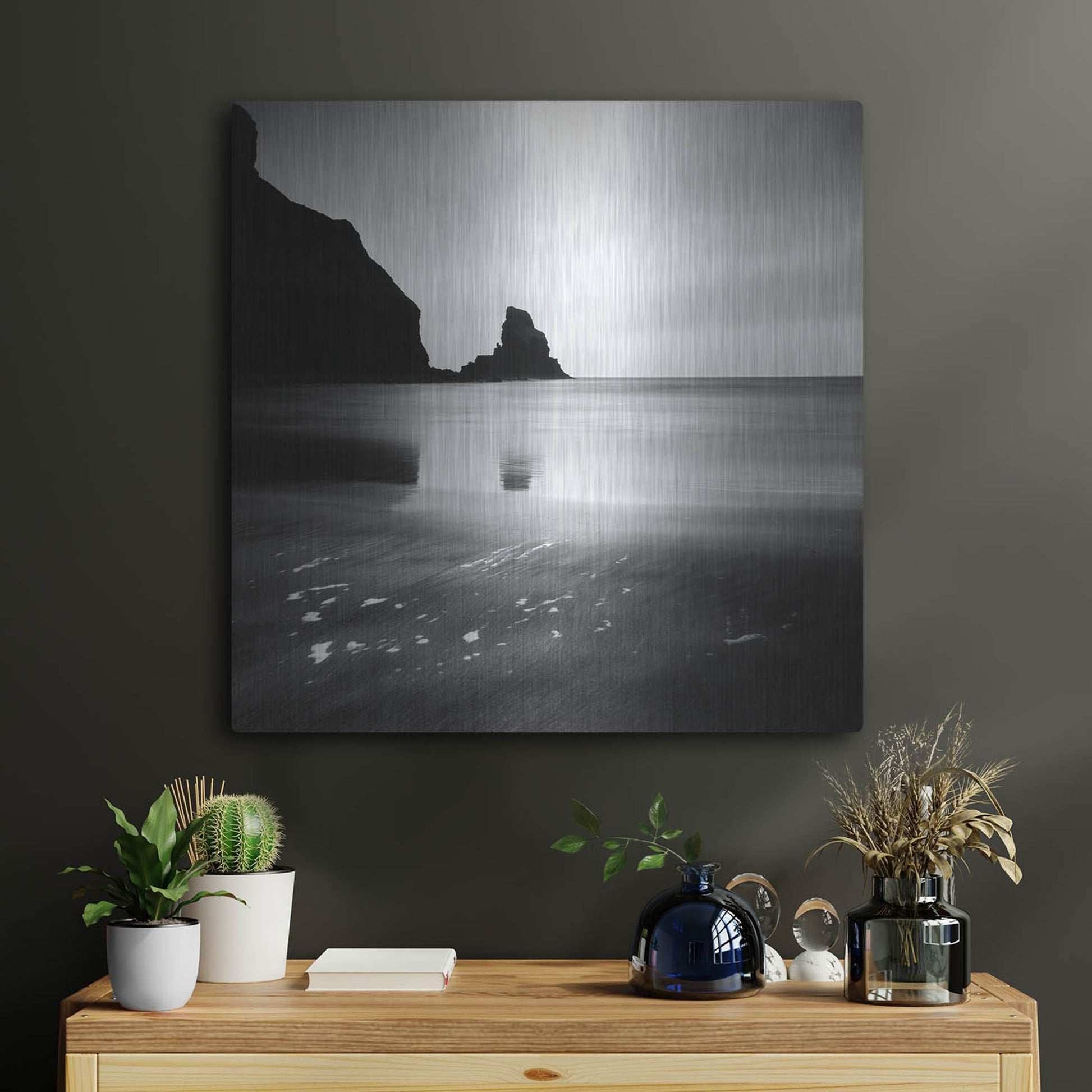 Luxe Metal Art 'Talisker Bay' by Nina Papiorek, Metal Wall Art,24x24