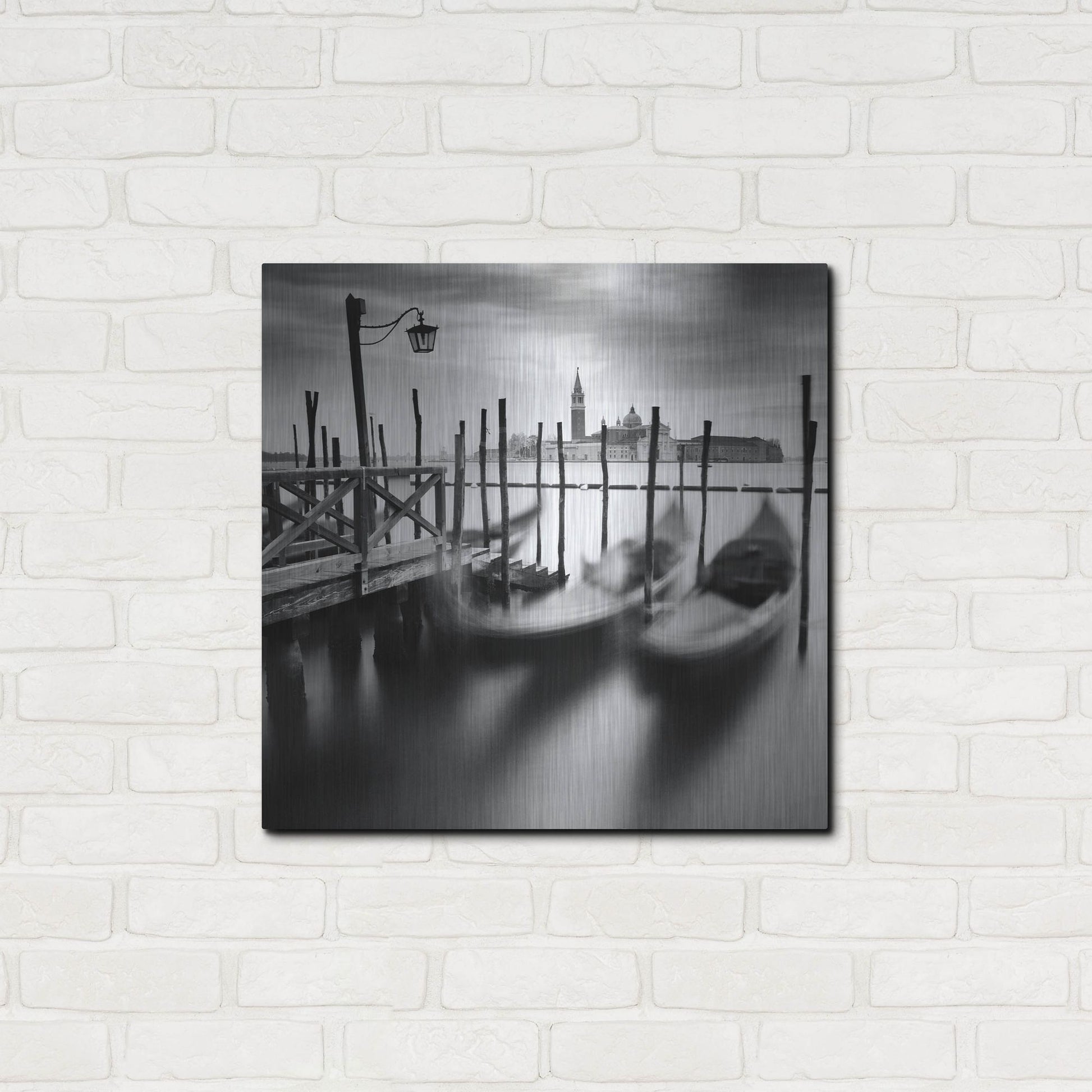 Luxe Metal Art 'Venice Gondolas' by Nina Papiorek, Metal Wall Art,24x24