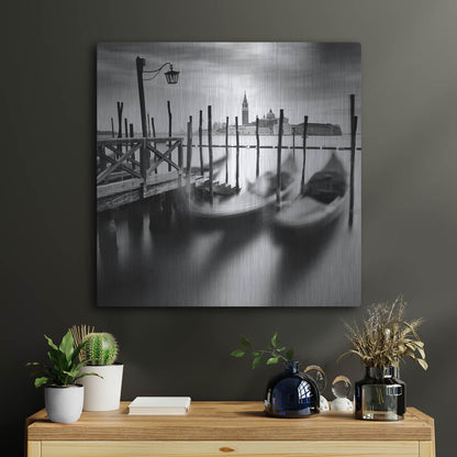 Luxe Metal Art 'Venice Gondolas' by Nina Papiorek, Metal Wall Art,24x24