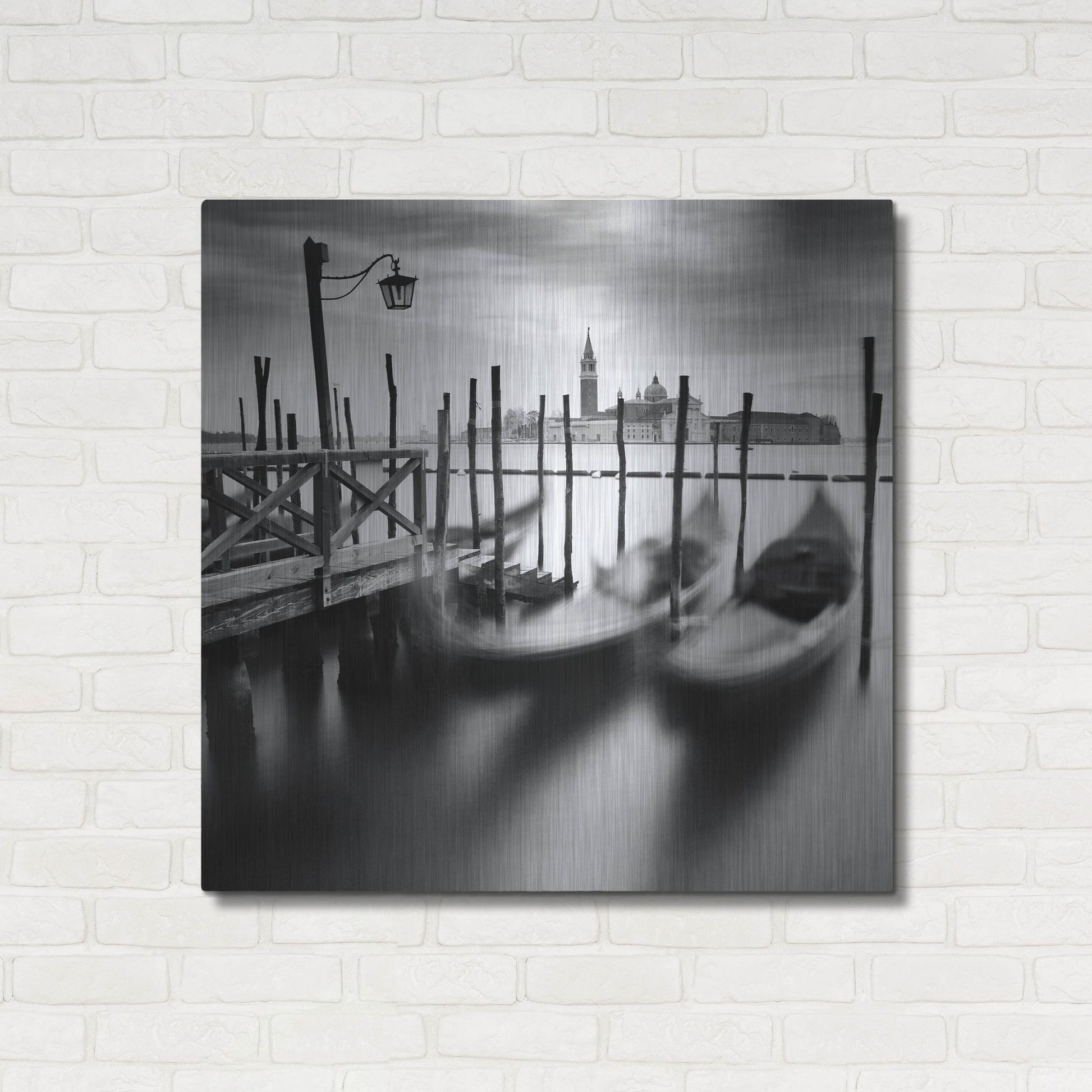 Luxe Metal Art 'Venice Gondolas' by Nina Papiorek, Metal Wall Art,36x36