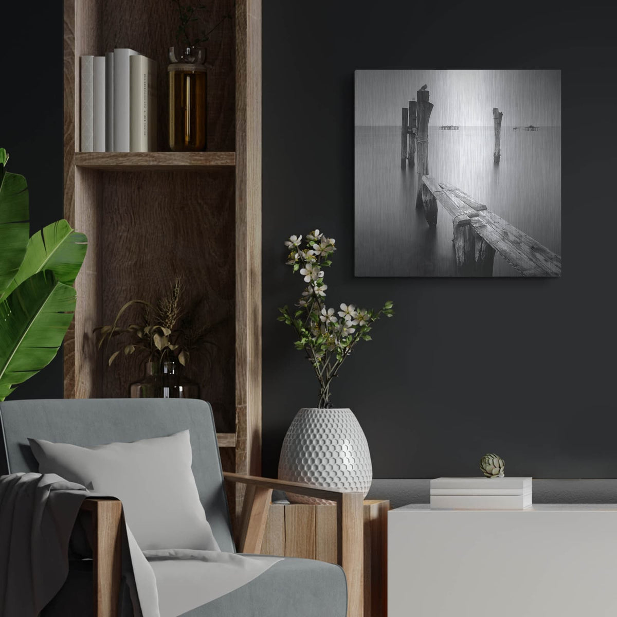 'Venice Path' by Nina Papiorek – Metal Wall Art, 24x24 room view