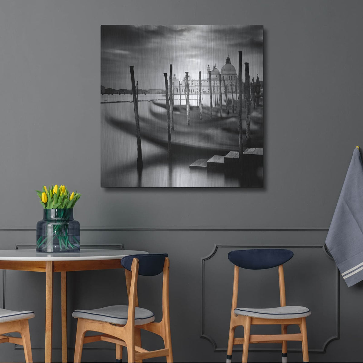 'Venice Santa Maria della Salute' by Nina Papiorek – Metal Wall Art, 36x36 room view