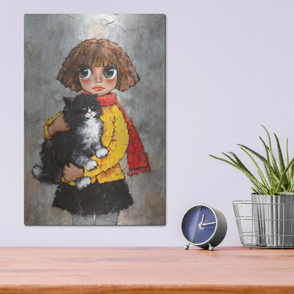 'Charlie the Cat' by Alexander Gunin – Metal Wall Art, 12x16 room view