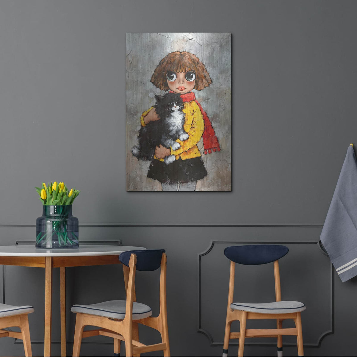 'Charlie the Cat' by Alexander Gunin – Metal Wall Art, 24x36 room view
