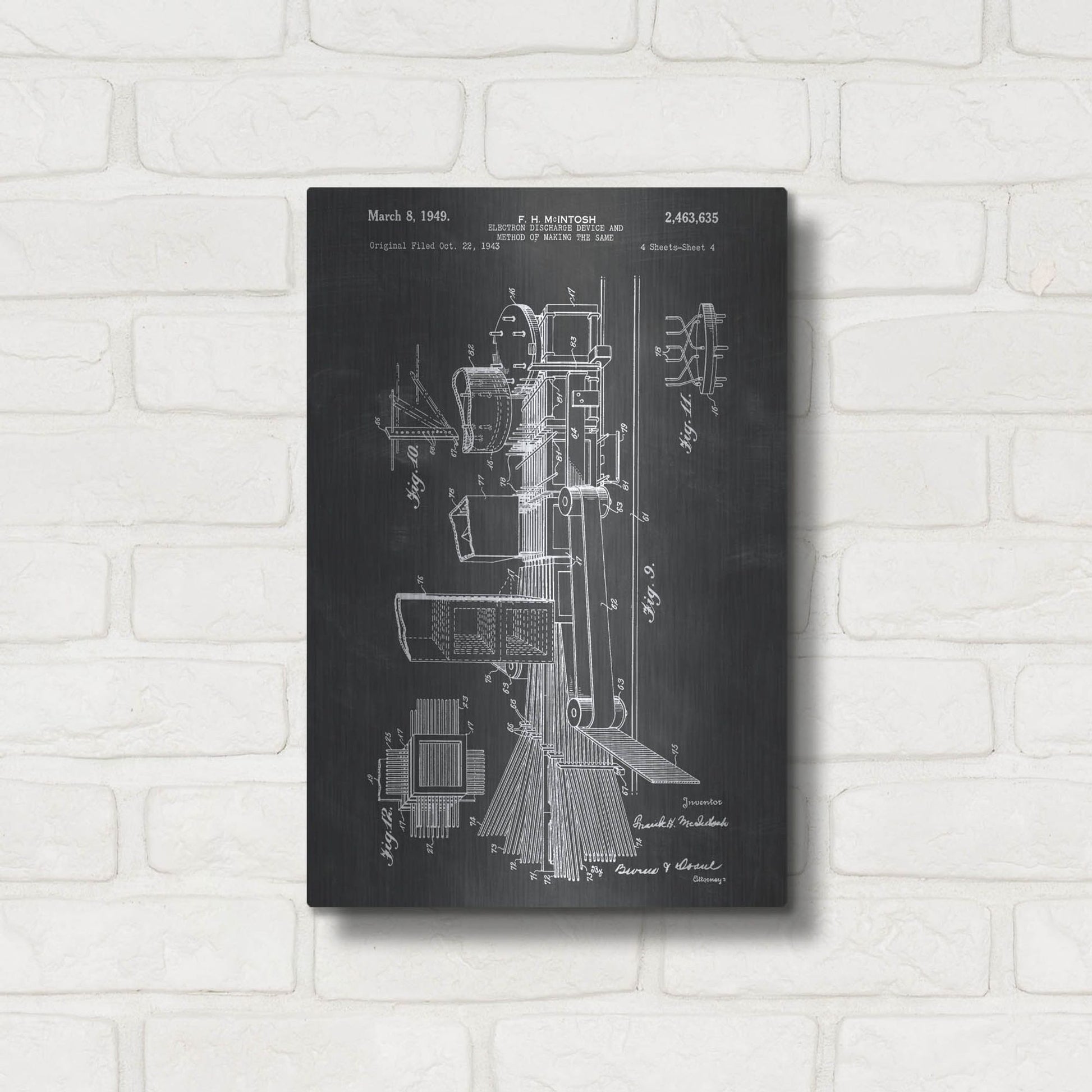 Luxe Metal Art 'Electron Discharge Device' by Luxe Portfolio, Metal Wall Art,12x16