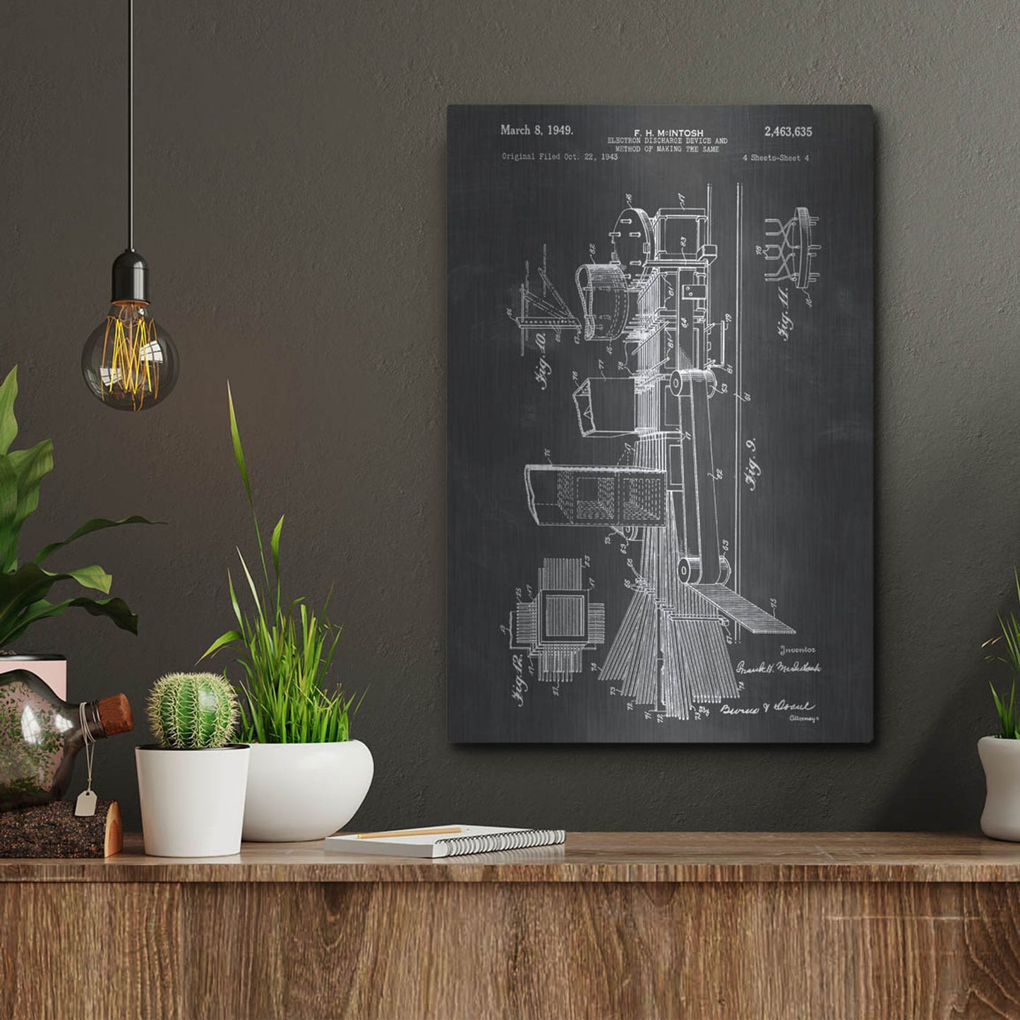 Luxe Metal Art 'Electron Discharge Device' by Luxe Portfolio, Metal Wall Art,12x16