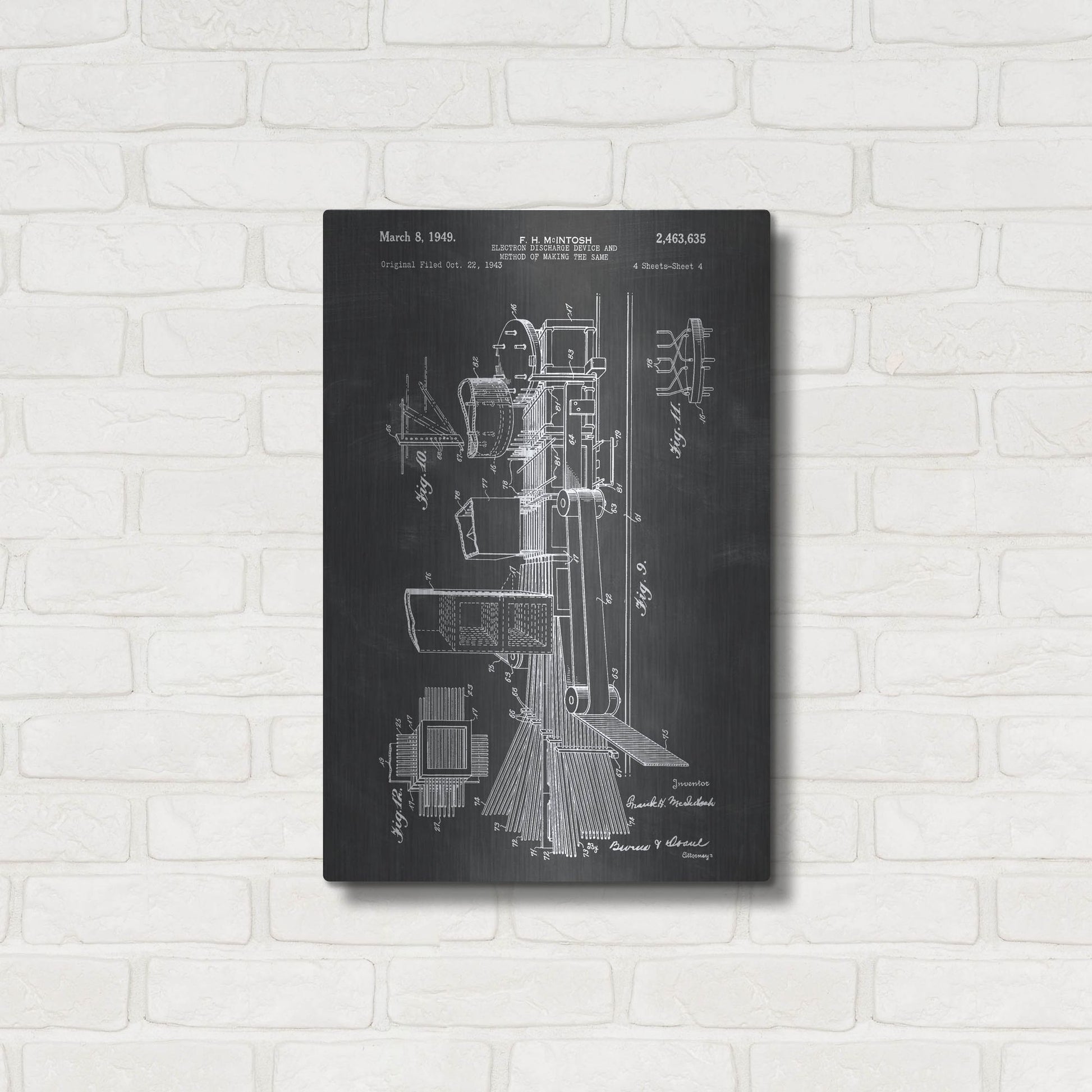 Luxe Metal Art 'Electron Discharge Device' by Luxe Portfolio, Metal Wall Art,16x24