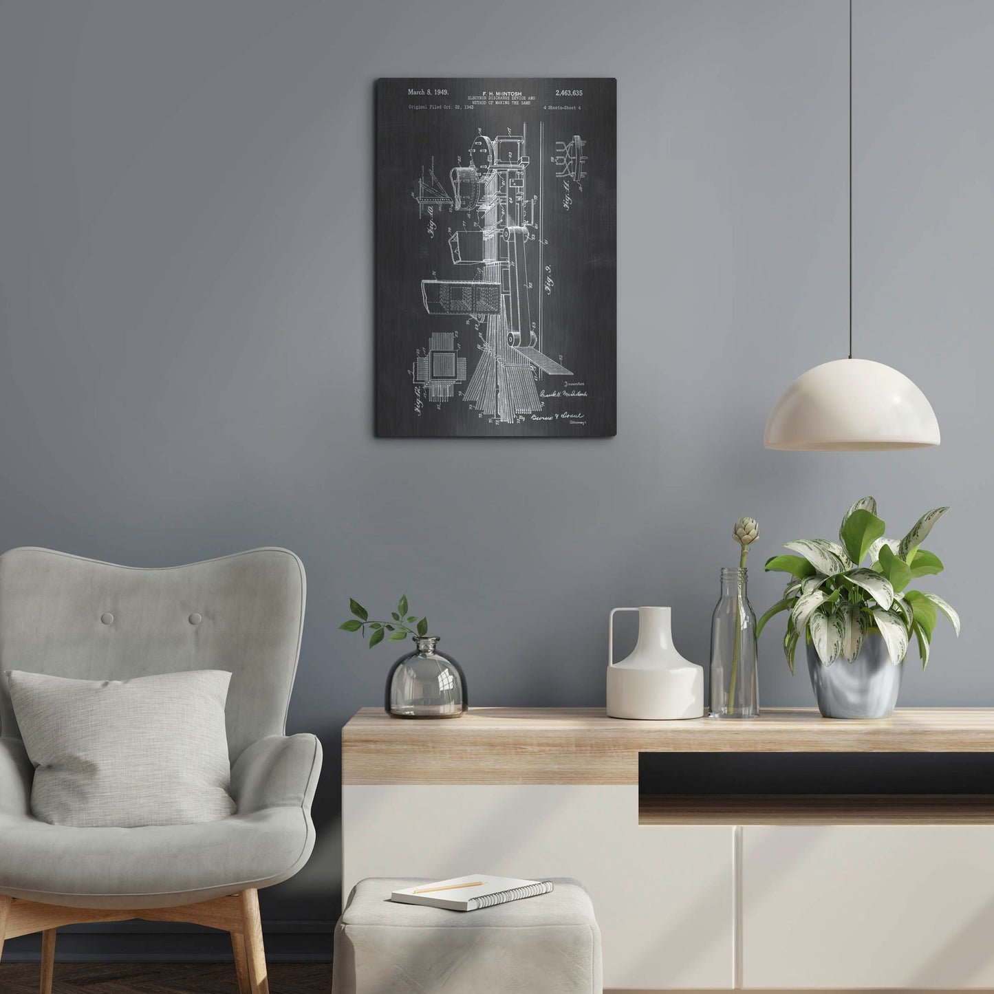 Luxe Metal Art 'Electron Discharge Device' by Luxe Portfolio, Metal Wall Art,16x24