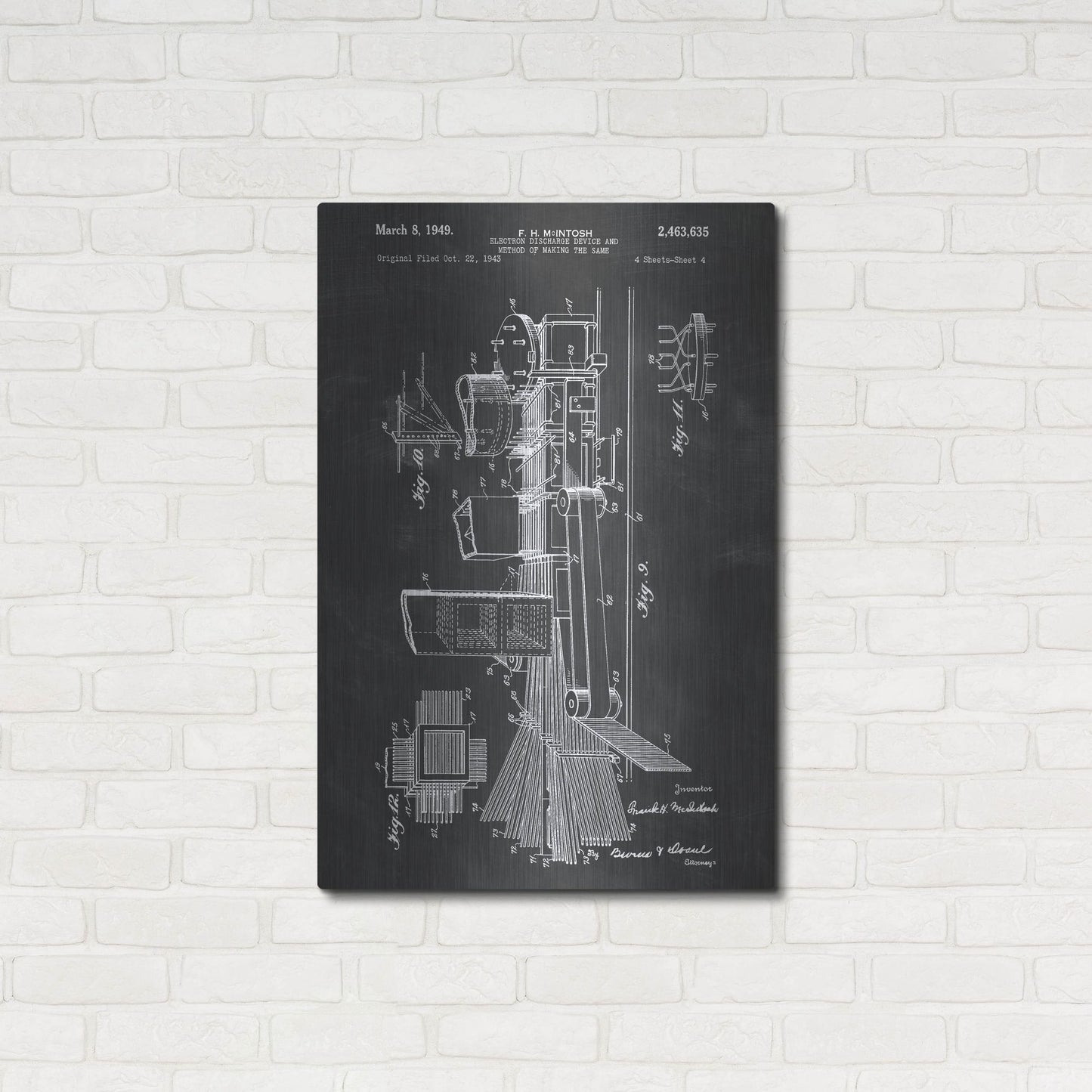 Luxe Metal Art 'Electron Discharge Device' by Luxe Portfolio, Metal Wall Art,24x36