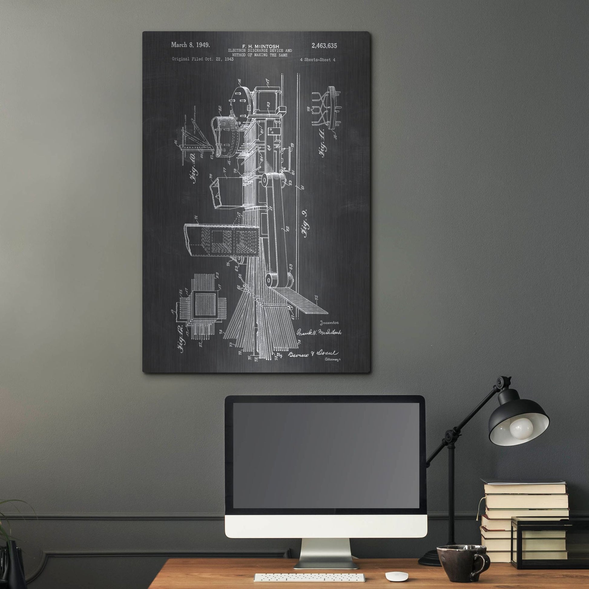 Luxe Metal Art 'Electron Discharge Device' by Luxe Portfolio, Metal Wall Art,24x36
