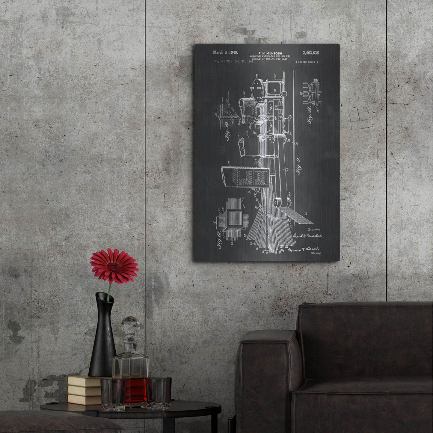 Luxe Metal Art 'Electron Discharge Device' by Luxe Portfolio, Metal Wall Art,24x36