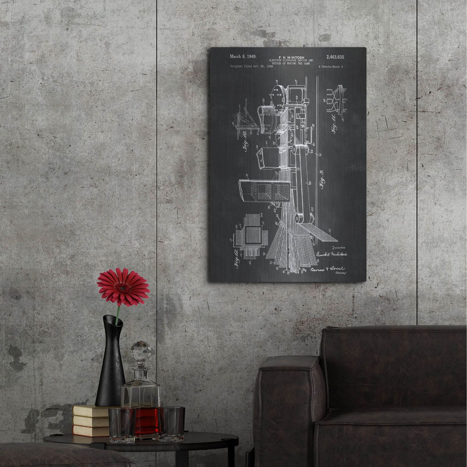 Luxe Metal Art 'Electron Discharge Device' by Luxe Portfolio, Metal Wall Art,24x36