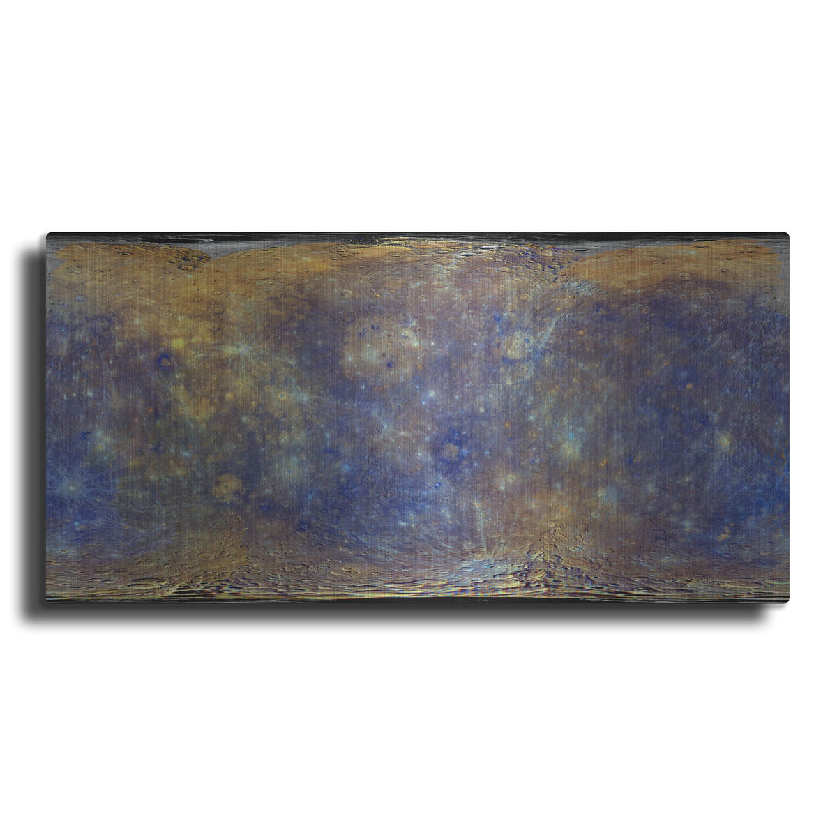 Luxe Metal Art 'Enhanced Color Mercury Map by NASA' by Luxe Portfolio, Metal Wall Art