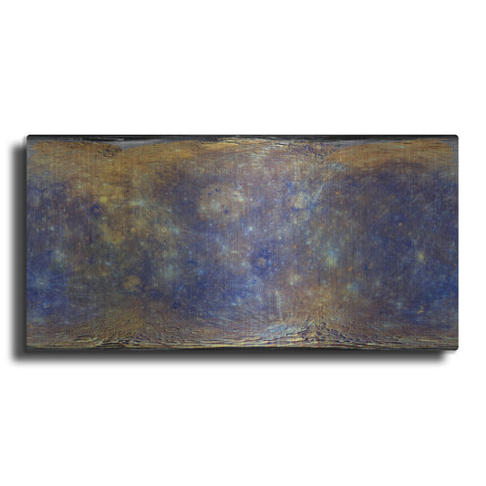 Luxe Metal Art 'Enhanced Color Mercury Map by NASA' by Luxe Portfolio, Metal Wall Art
