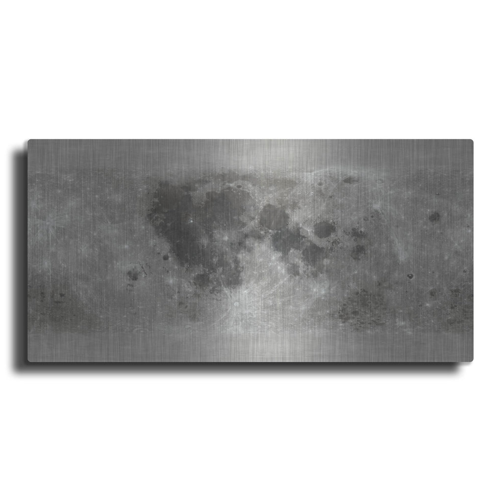 Luxe Metal Art 'Moon Map by NASA' by Luxe Portfolio, Metal Wall Art