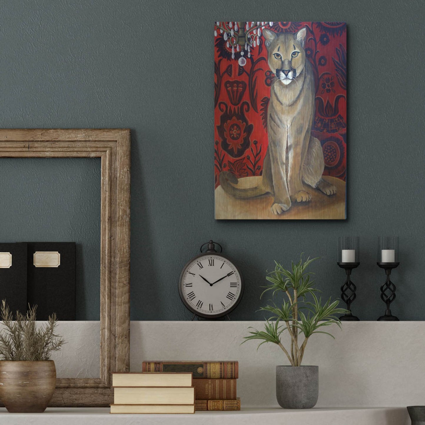 Luxe Metal Art 'Best Cougar 2' by Catherine A Nolin, Metal Wall Art,12x16