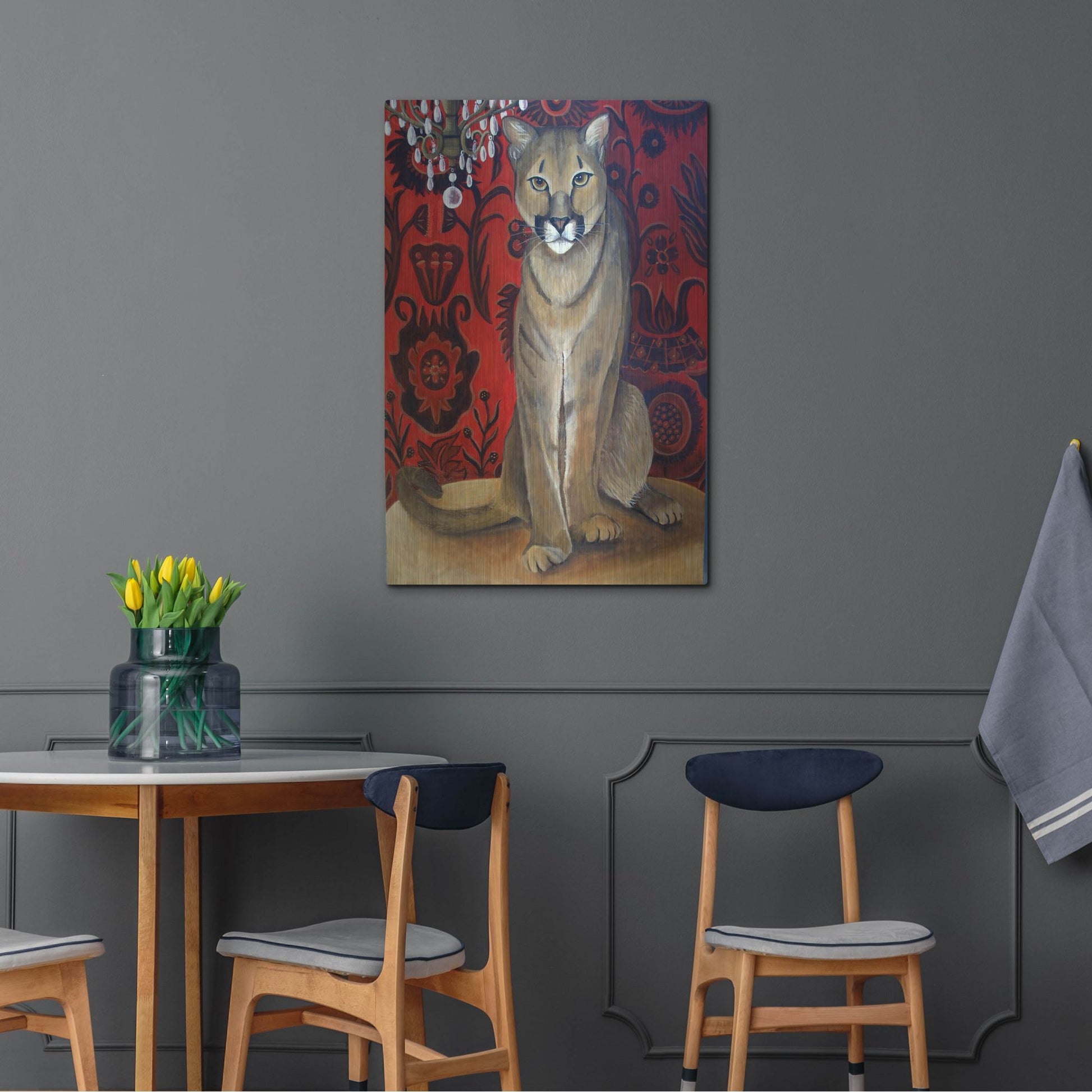 Luxe Metal Art 'Best Cougar 2' by Catherine A Nolin, Metal Wall Art,24x36