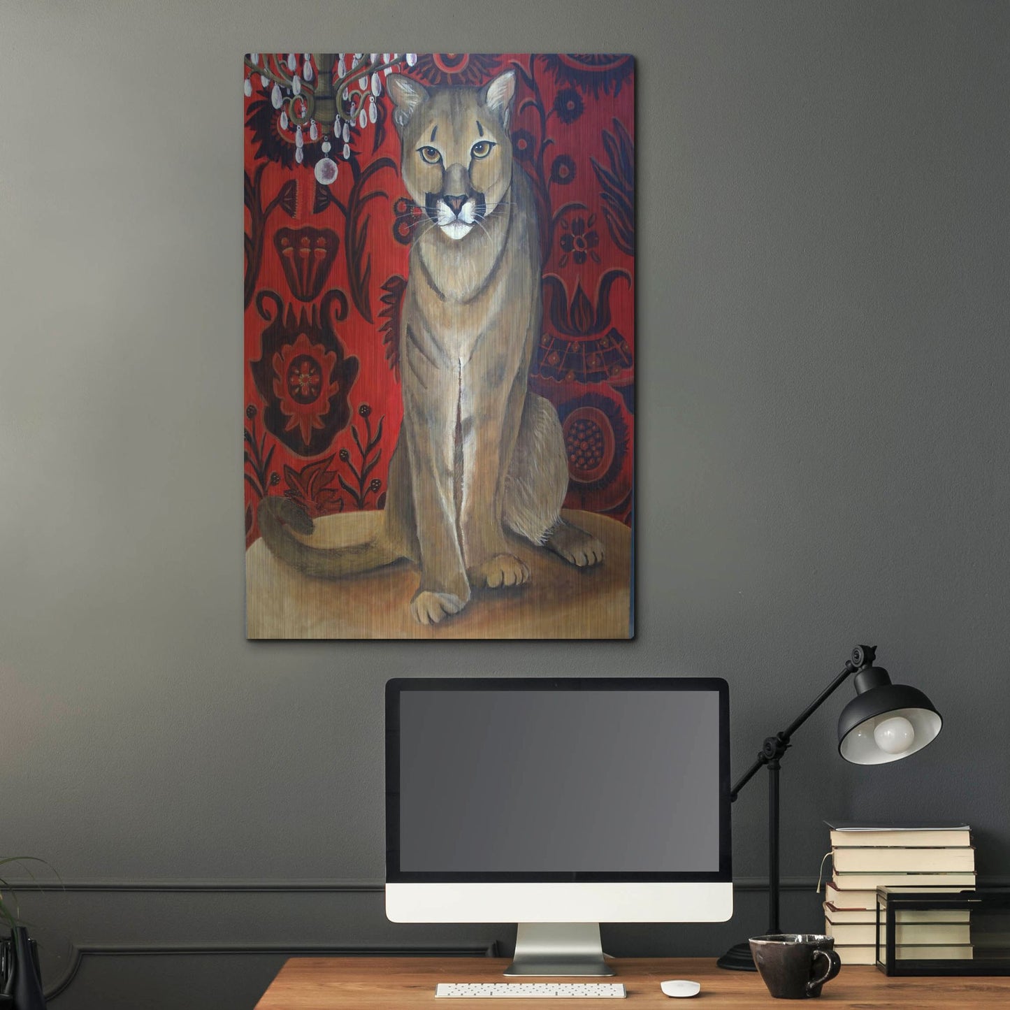 Luxe Metal Art 'Best Cougar 2' by Catherine A Nolin, Metal Wall Art,24x36