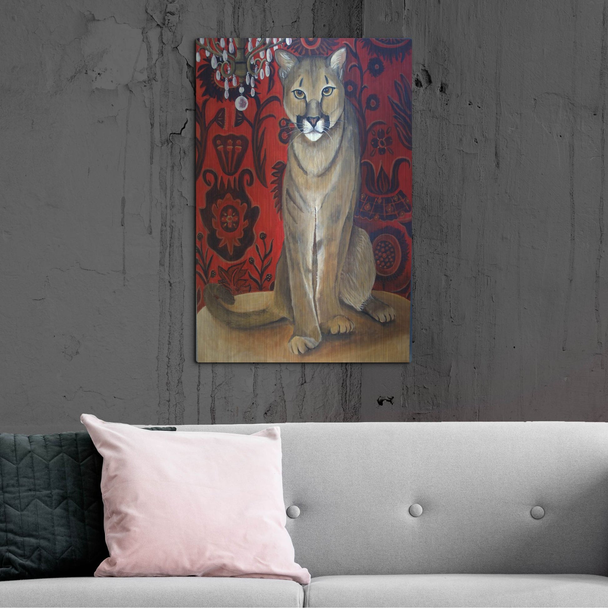 Luxe Metal Art 'Best Cougar 2' by Catherine A Nolin, Metal Wall Art,24x36