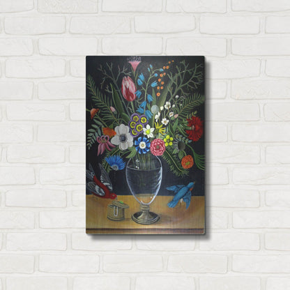 Luxe Metal Art 'Best Vase' by Catherine A Nolin, Metal Wall Art,16x24