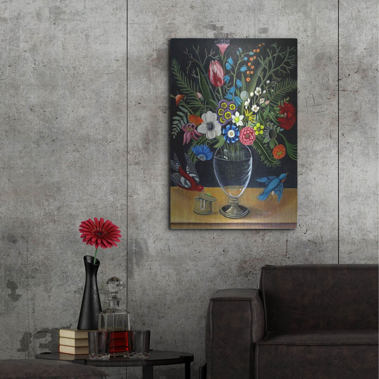 Luxe Metal Art 'Best Vase' by Catherine A Nolin, Metal Wall Art,24x36