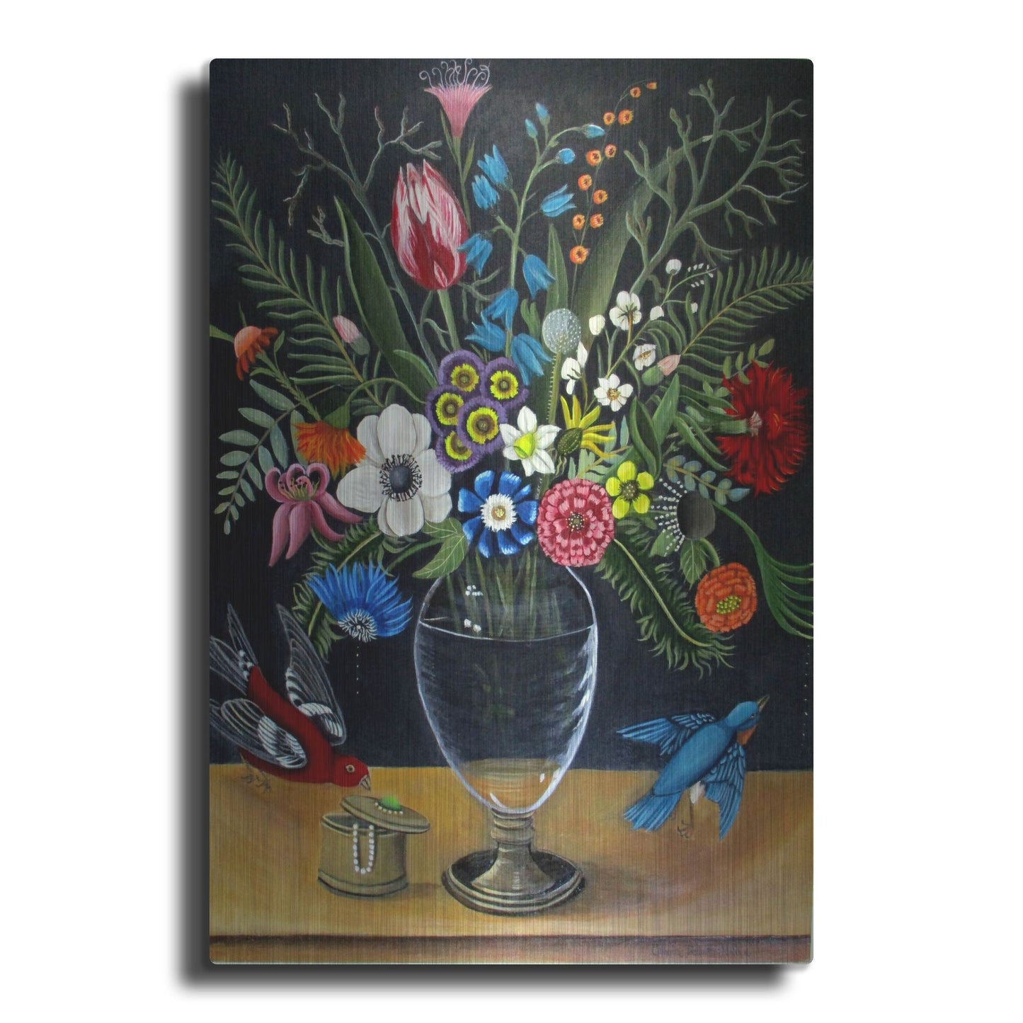 Luxe Metal Art 'Best Vase' by Catherine A Nolin, Metal Wall Art