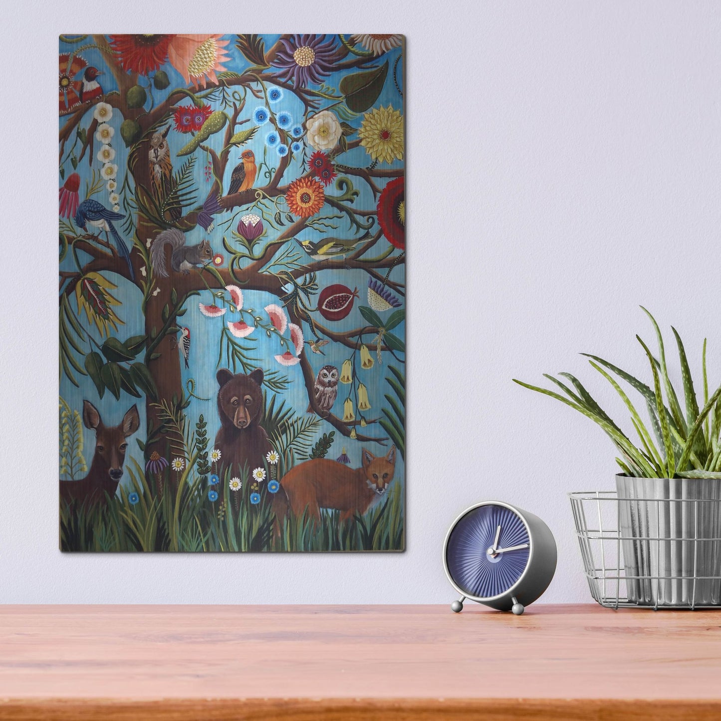 Luxe Metal Art 'Tree of Life' by Catherine A Nolin, Metal Wall Art,12x16