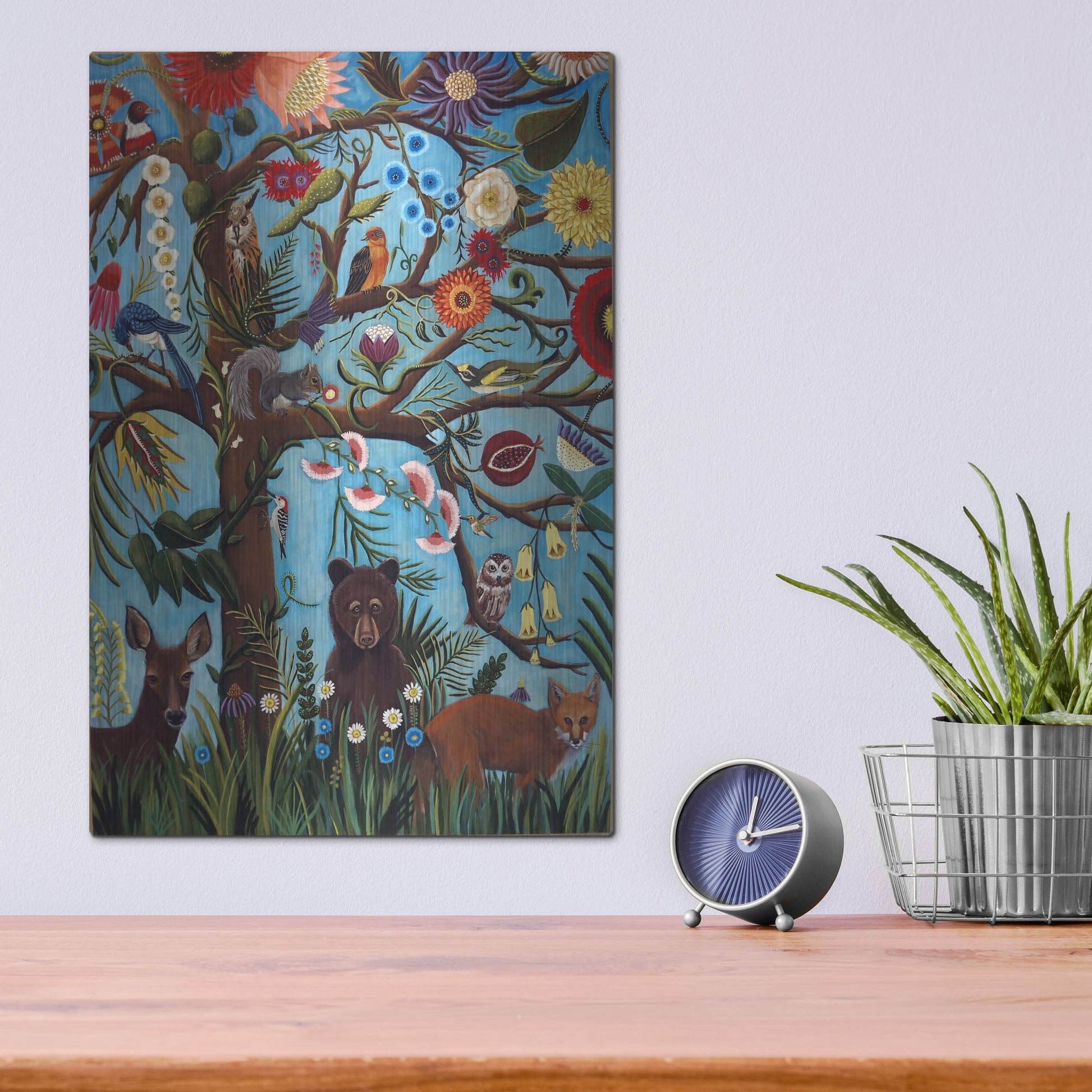 Luxe Metal Art 'Tree of Life' by Catherine A Nolin, Metal Wall Art,12x16