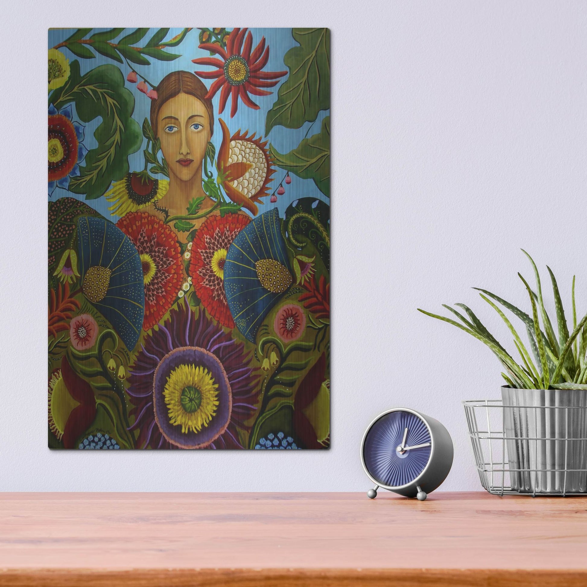 Luxe Metal Art 'Gaia' by Catherine A Nolin, Metal Wall Art,12x16