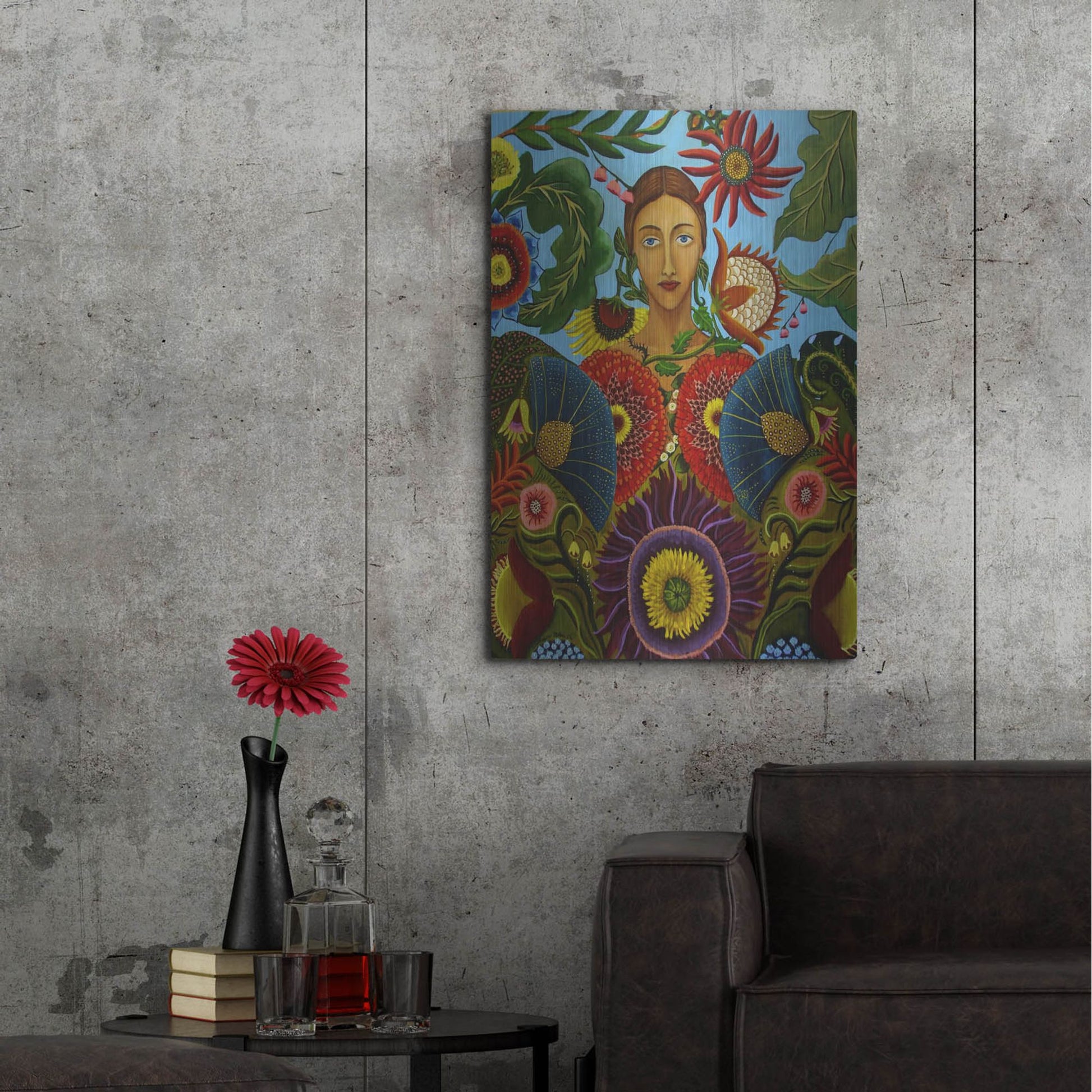 Luxe Metal Art 'Gaia' by Catherine A Nolin, Metal Wall Art,24x36