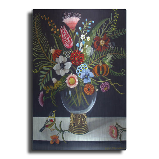 Luxe Metal Art 'Floral Best' by Catherine A Nolin, Metal Wall Art