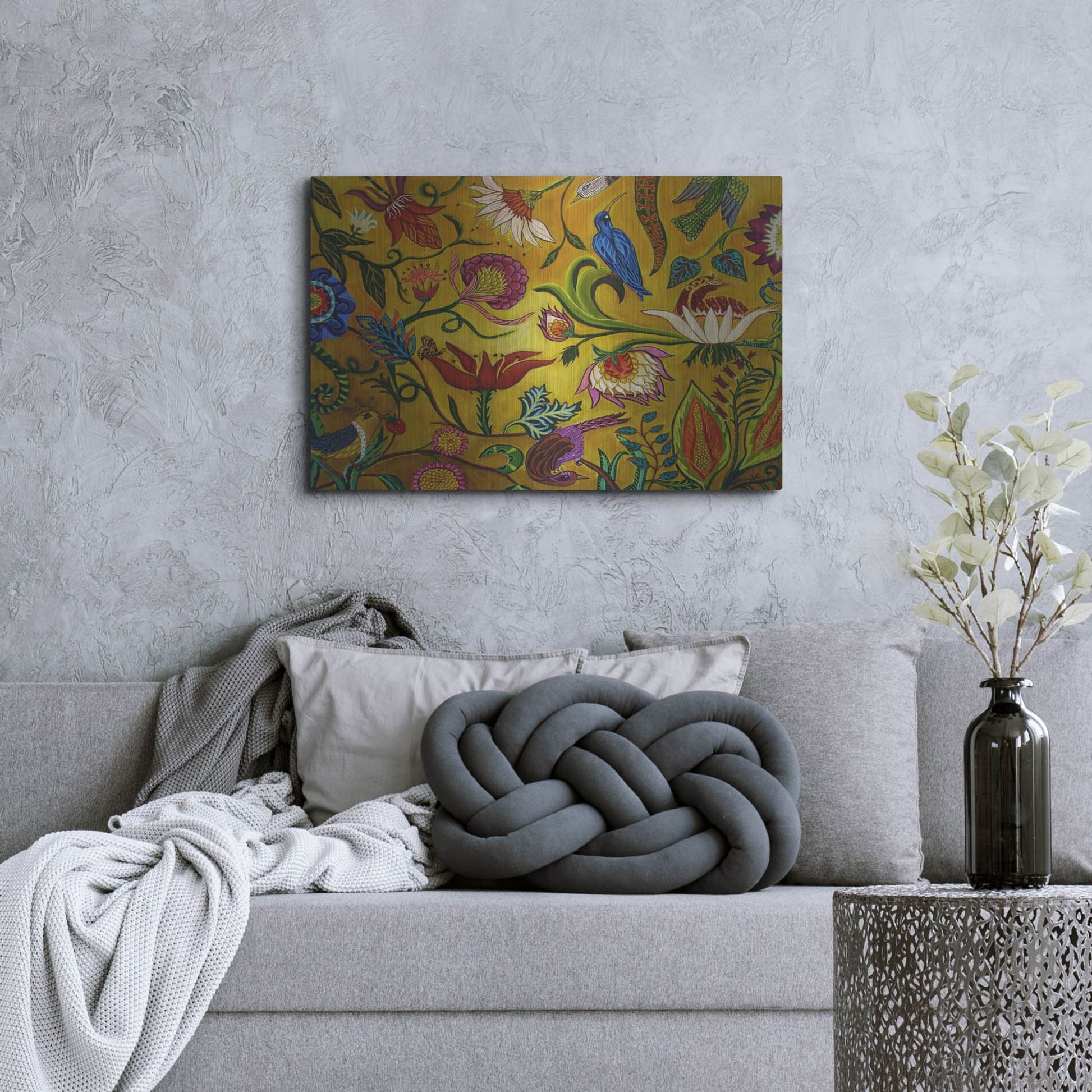 Luxe Metal Art 'Nature Network' by Catherine A Nolin, Metal Wall Art,36x24