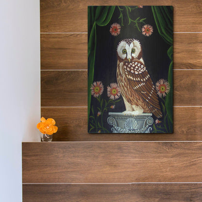 Luxe Metal Art 'Owl Guardian Print' by Catherine A Nolin, Metal Wall Art,12x16