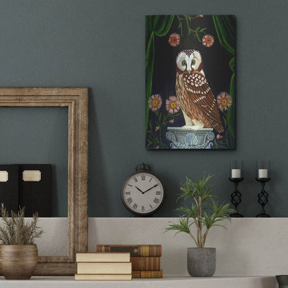 Luxe Metal Art 'Owl Guardian Print' by Catherine A Nolin, Metal Wall Art,12x16