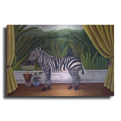 Luxe Metal Art 'Zebra' by Catherine A Nolin, Metal Wall Art