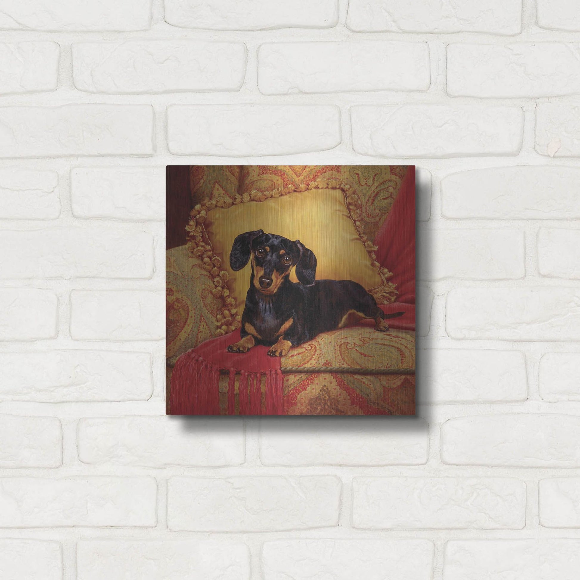 Luxe Metal Art 'Comfy' by Christopher Nick, Metal Wall Art,12x12