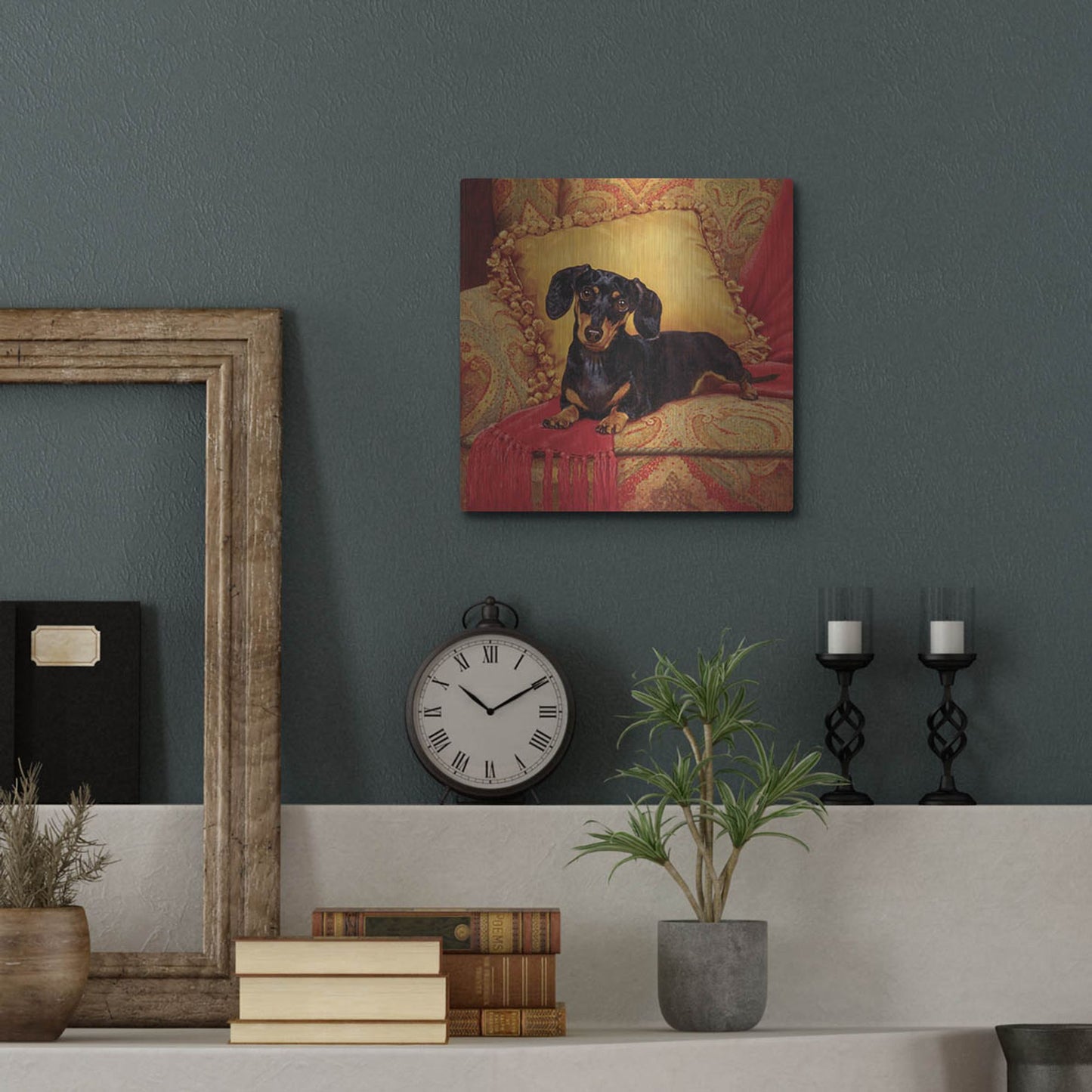 Luxe Metal Art 'Comfy' by Christopher Nick, Metal Wall Art,12x12